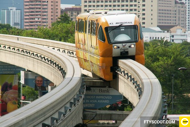 Tàu điện Monorail - Phương tiện giao thông hiện đại bậc nhất ở Luala Lumpur